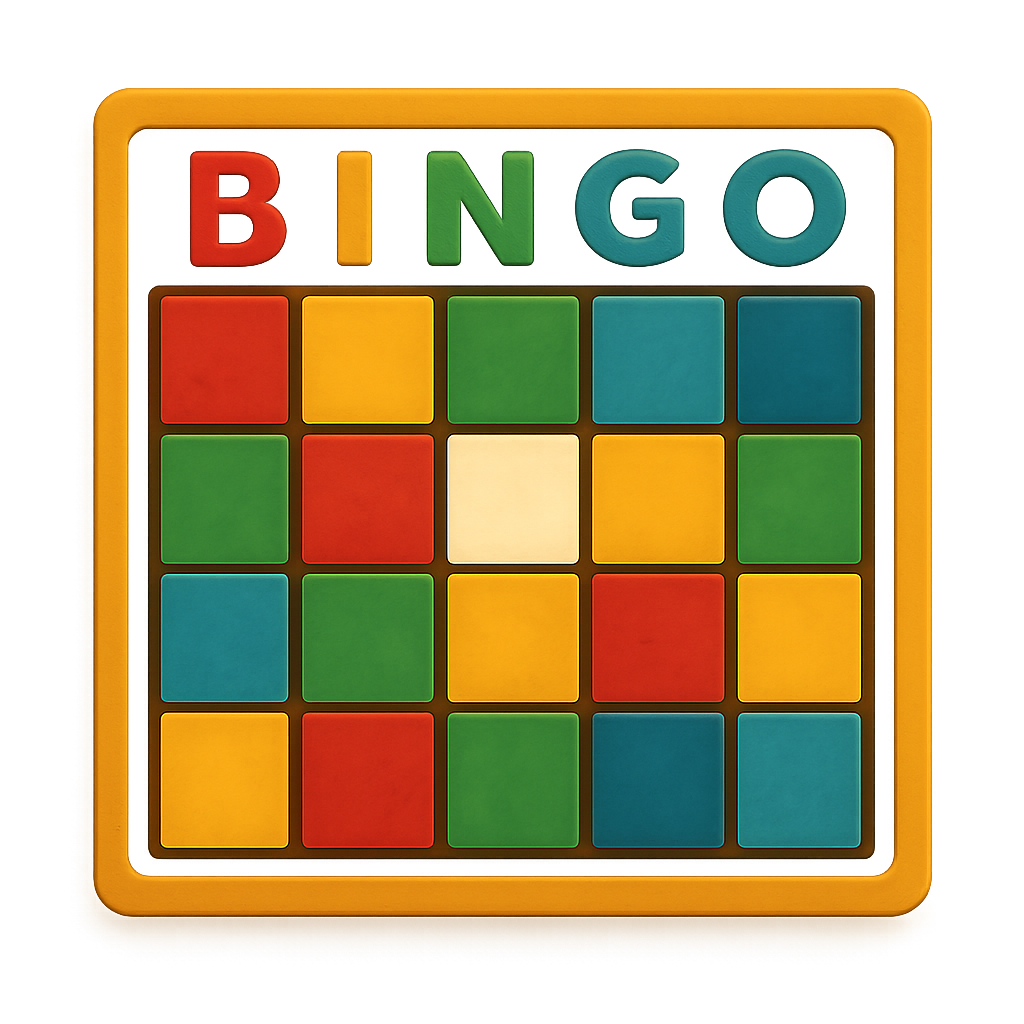 colorful bingo grid