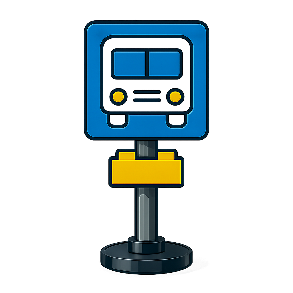 bus stop sign in the city